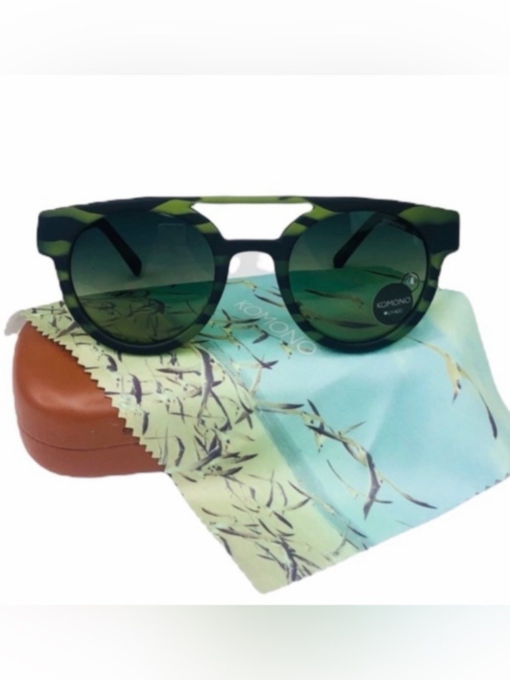 KOMONO Men’s NEW Dreyfuss Green Safari Sunglasses - Picture 9 of 16